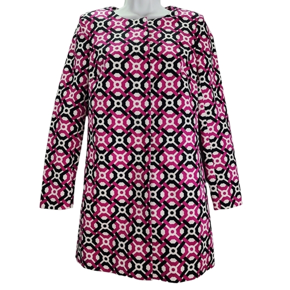 Laundry by Shelli Segal Blazer Jacket Geometric Print 2 - Picture 1 of 11